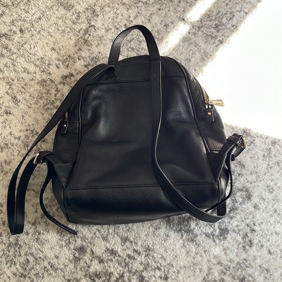 Michael Kors Black Leather Backpack - Picture 3 of 8